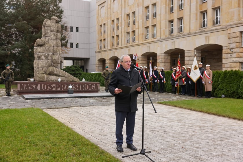 Uroczystość pod pomnikiem Martyrologii Profesorów Lwowskich