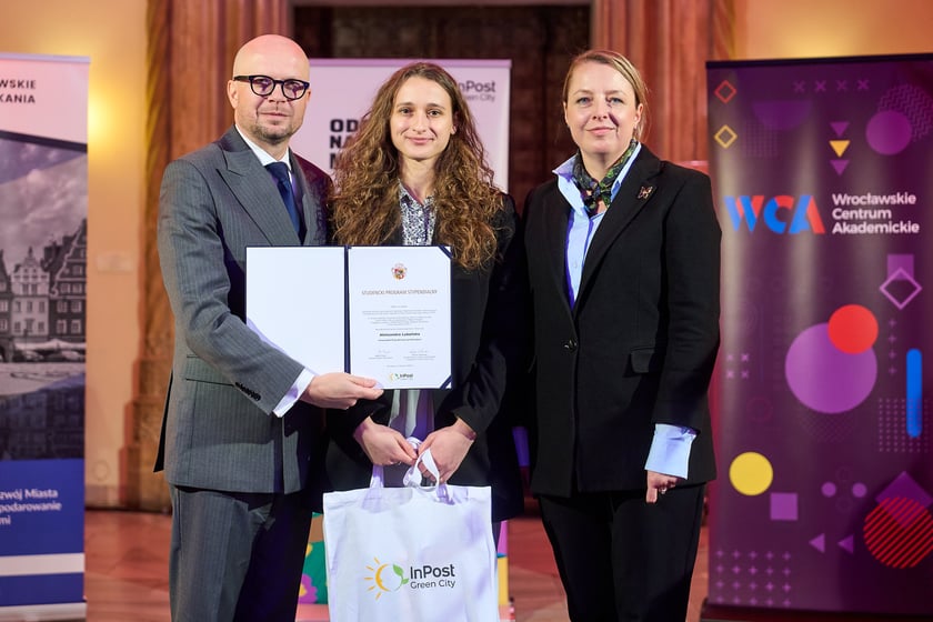 Uroczystość wręczenia stypendiów dla młodych naukowców we wrocławskim Ratuszu