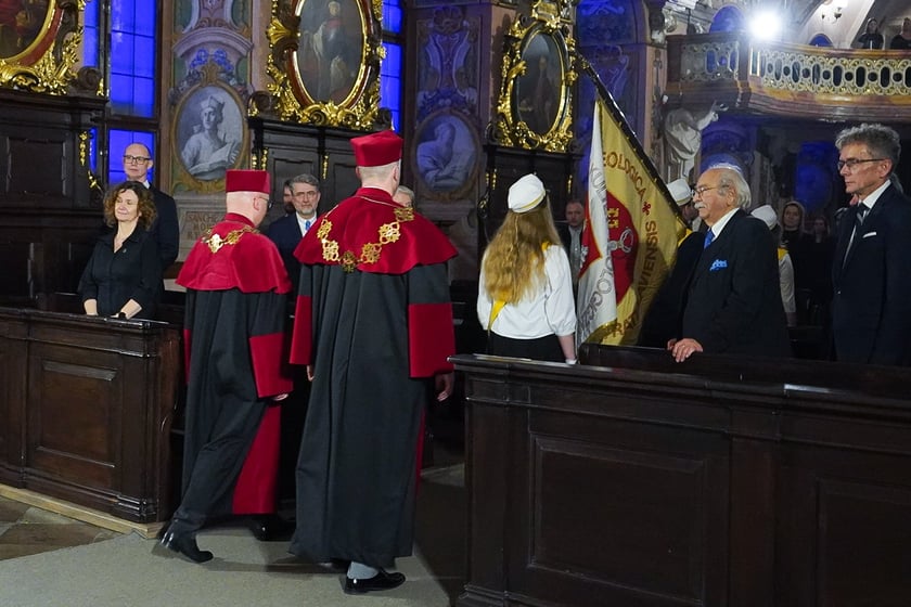 Uroczystość wręczania stypendiów doktorantom – laureatom Studenckiego Programu Stypendialnego w Auli Leopoldina.