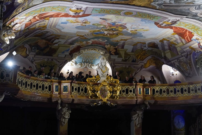 Uroczystość wręczania stypendiów doktorantom – laureatom Studenckiego Programu Stypendialnego w Auli Leopoldina.