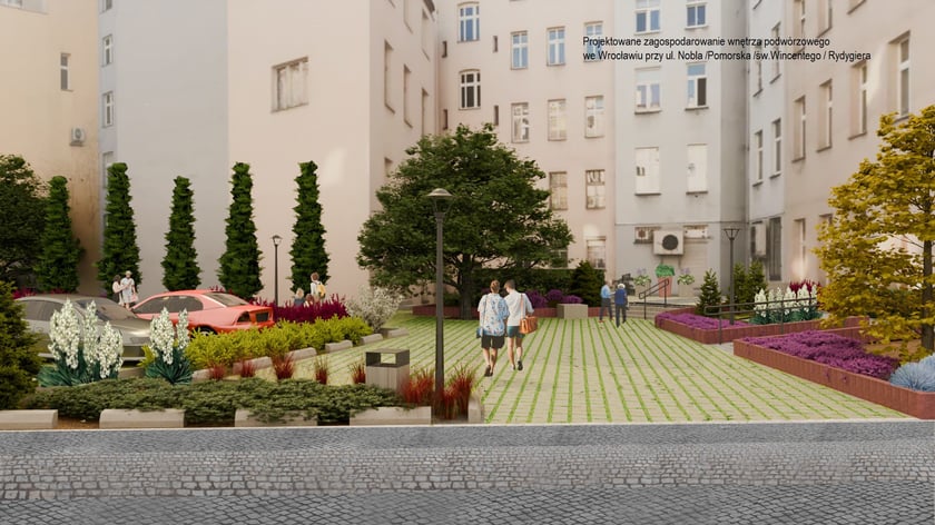 Tak będzie wyglądało podwórko między ulicami Nobla, św. Wincentego, Pomorską i Rydygiera.