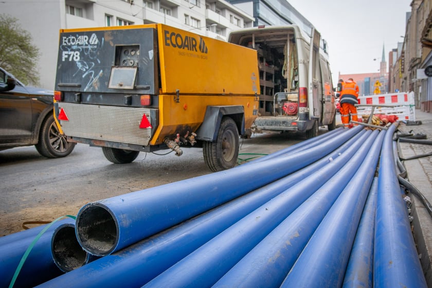 Wymiana rur wodociągowych na ul. Skargi.