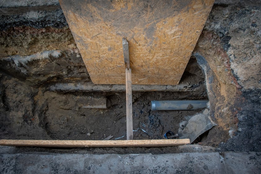 Wymiana rur wodociągowych na ul. Skargi.