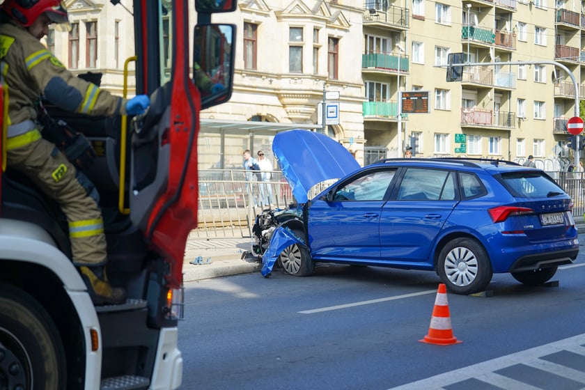 Wypadek na ul. Kazimierza Wielkiego 24 kwietnia 2026 r.