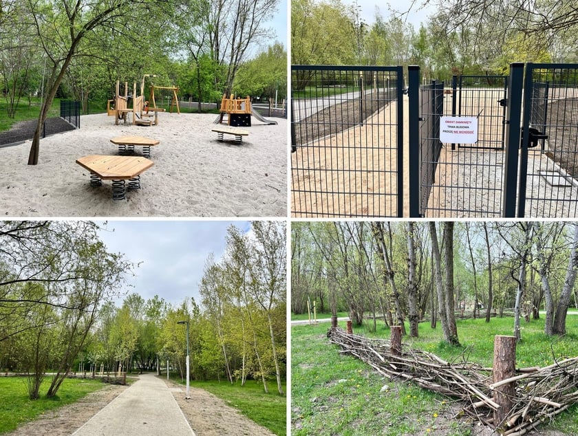 <p>Prace w parku przy Idzikowskiego</p>