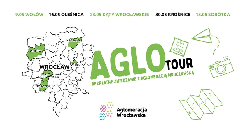 Grafika AgloTour z terminami wydarzeń