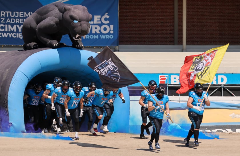 Mecz  ligowy futbolu amerykańskiego na Stadionie Olimpijskim - Panthers Wrocław - Kraków Kings, 10 maja 2026 r.