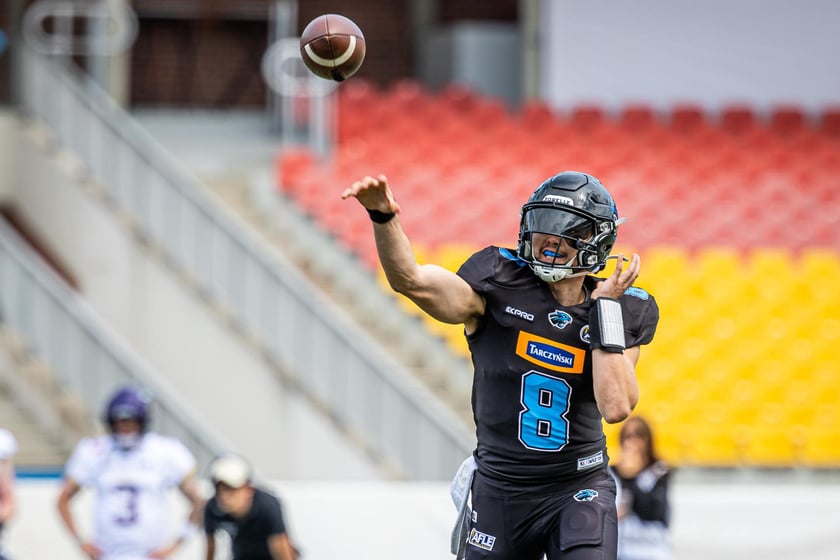 Mecz futbolu amerykańskiego Panthers Wrocław Vienna Vikings na Stadionie Olimpijskim - 31 maja 2026 r.