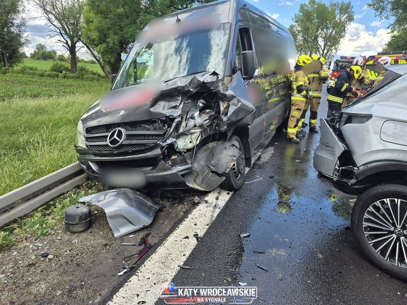 Wypadek na drodze krajowej nr 8 w rejonie Wierzbic na południe od Wrocławia, 7 czerwca 2026 r.