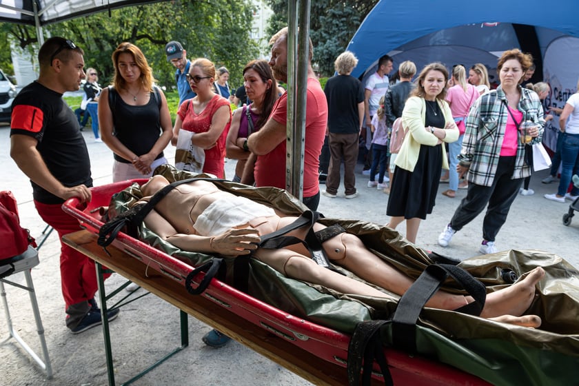 Szkolenie podczas poprzedniej edycji Festiwalu Pierwszej Pomocy.