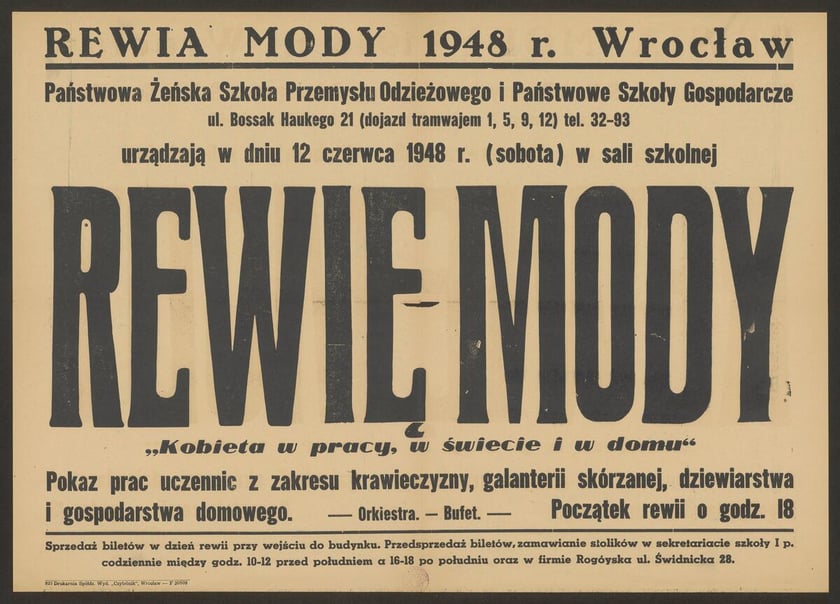 <p>Afisz rewia mody, 1948</p>