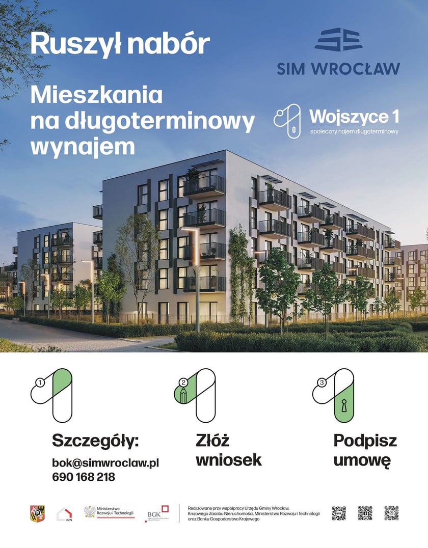 Pierwszy nabór wniosków o mieszkanie z SIM Wrocław trwa od 15 do 26 czerwca 2026 r.