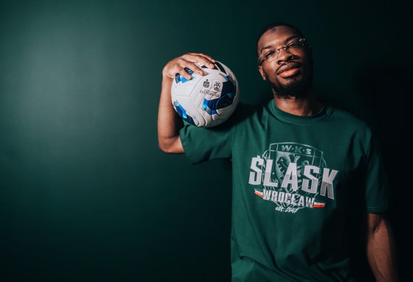Malaly Dembele, nowy napastnik w drużynie Śląska Wrocław.