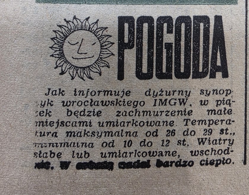 <p>Wrocławska prasa z lat siedemdziesiątych XX wieku, Słowo Polskie</p>