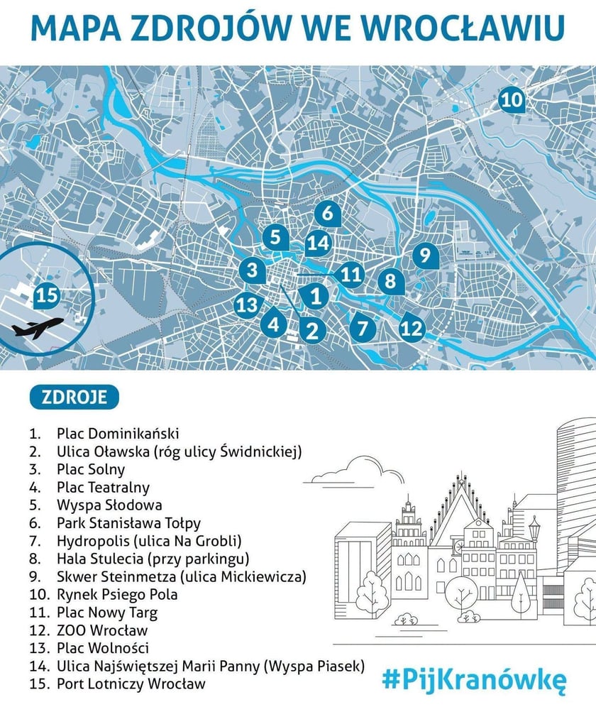 Mapa miejskich zdrojów