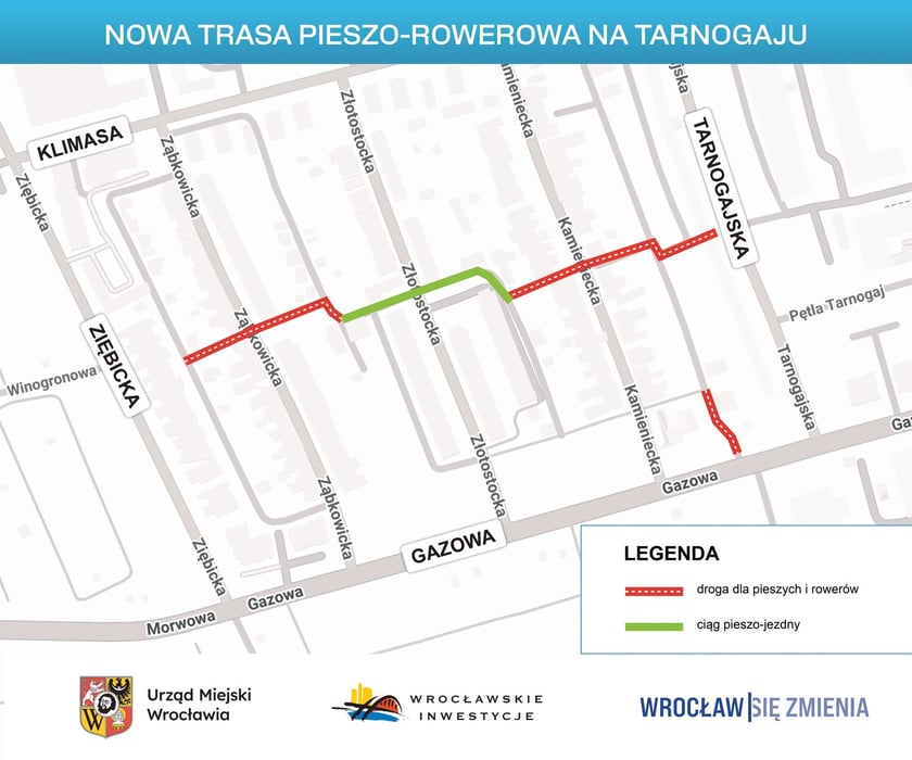 <p>Trasa pieszo-rowerowa przy Tarnogajskiej</p>