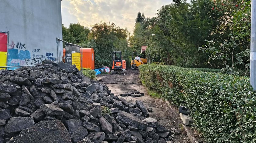 Remont ul. Boznańskiej na Biskupinie.