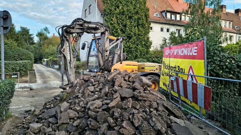 Remont ul. Boznańskiej na Biskupinie.