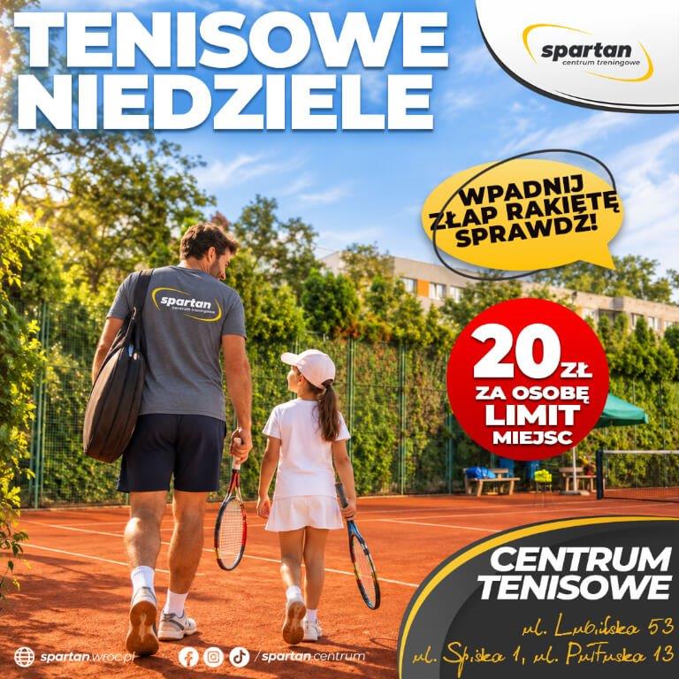 Tenisowe Niedziele w Spartanie. Zajęcia dla dzieci i młodzieży kosztują 20 zł za osobę, liczba miejsc jest ograniczona