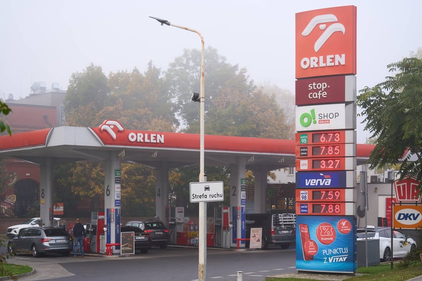 Ceny na stacji paliw Orlen przy ul. Księcia Witolda - 3 października 2026 r. rano.