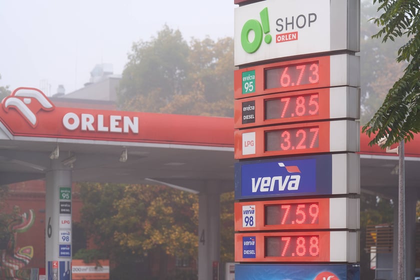 Ceny na stacji paliw Orlen przy ul. Księcia Witolda - 3 października 2026 r. rano.