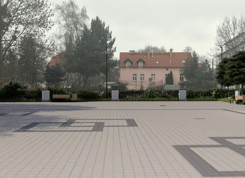 Tak teren po dawnym targowisku przy ul. Skoczylasa będzie wyglądał po remoncie, wizualizacja