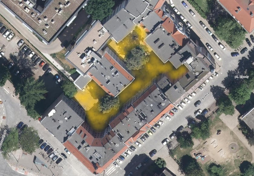 Lokalizacja konsultowanego podwórka