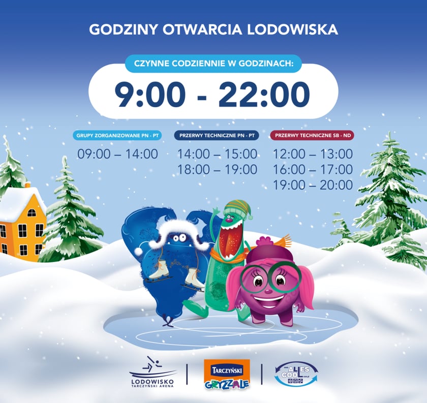 Lodowisko Tarczyński Arena - godziny otwarcia