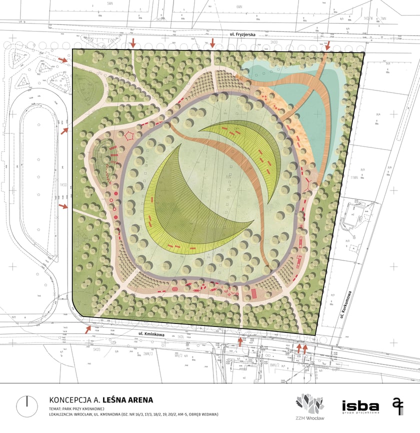 Koncepcja A: LEŚNA ARENA / WSTĘGA AKTYWNOŚCI
