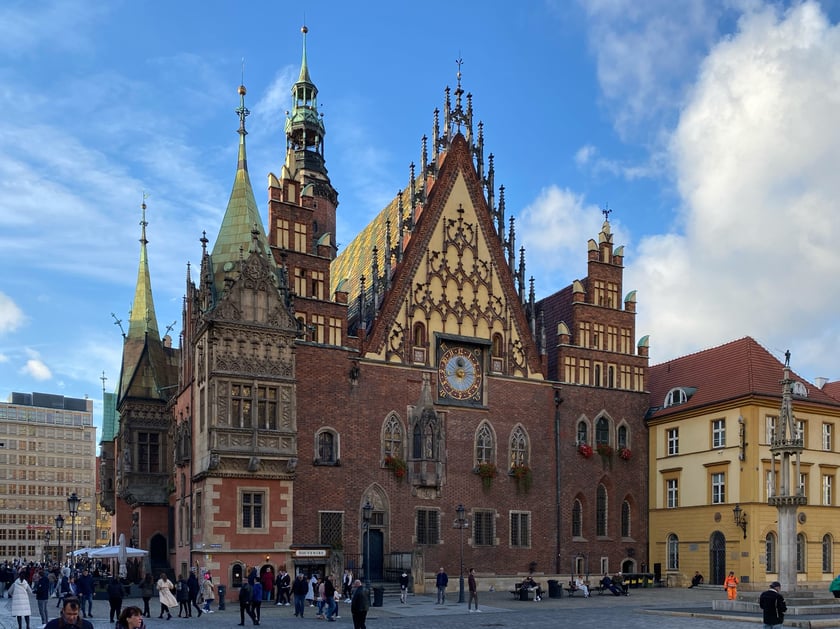 Na zdjęciu widać Stary Ratusz we Wrocławiu.