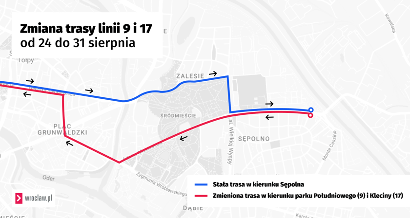 Trasy linii 9 i 17