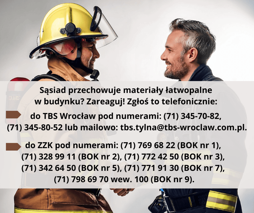 <p>Numery telefon&oacute;w i adresy e-mail dla mieszkańc&oacute;w TBS-&oacute;w</p>