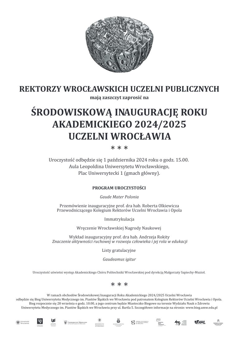 plakat informujący o uroczystości