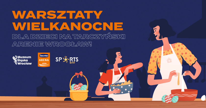 Plakat zapraszający na świąteczne warsztaty zdobienia ciastek