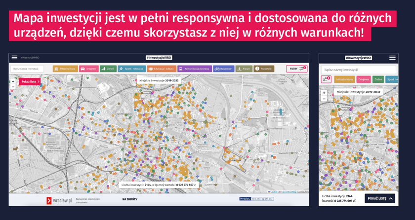Zrzut ekranu z #InwestycjeWRO