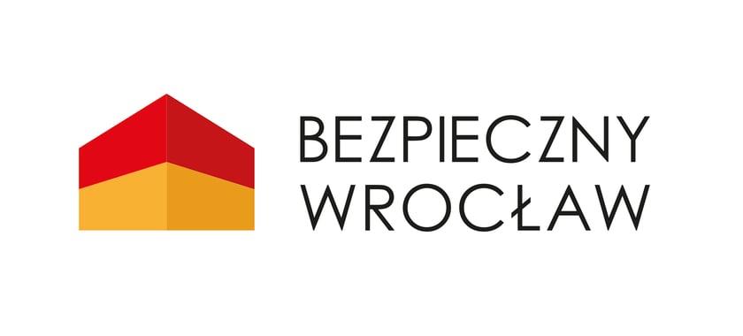 Logotyp z napisem "Bezpieczny Wrocław"