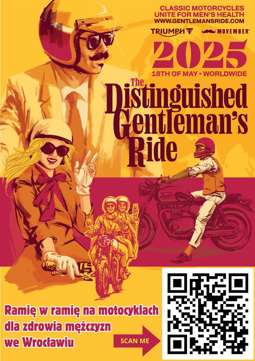 Kawalkada motocykli przejedzie przez Wrocław. Distinguished Gentleman's Ride