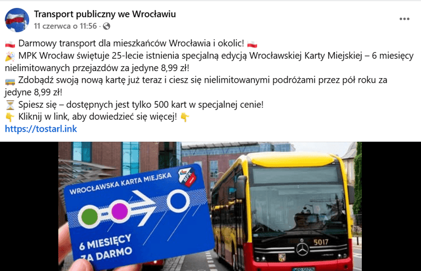 Uwaga, to oszustwo! Screen z fałszywym postem