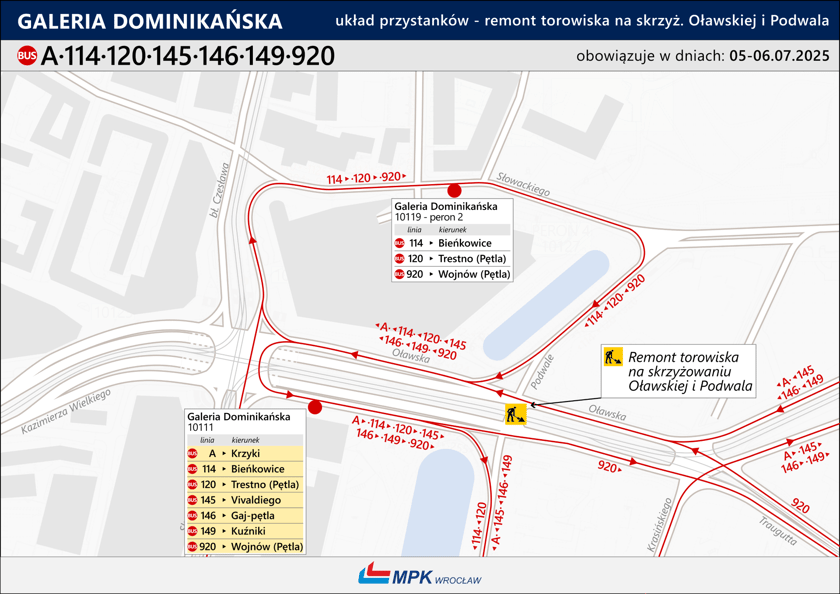 Zmienione trasy autobusów w związku z remontem