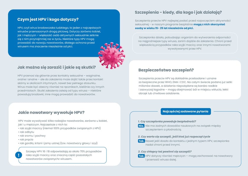 <p>Broszura informacyjna na temat HPV</p>