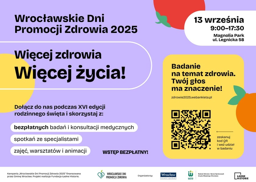Infografika Wrocławskie Dni Promocji Zdrowia 2025