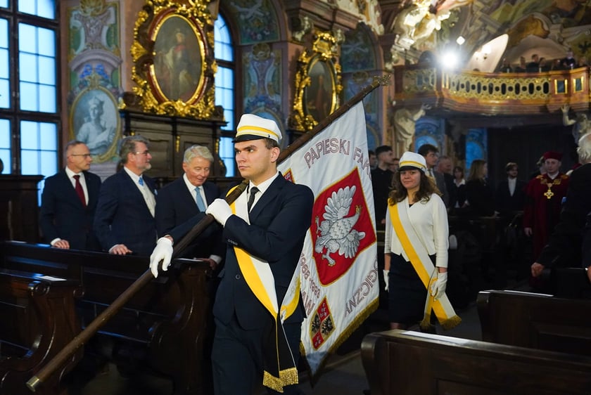 Uroczystość wręczania stypendiów doktorantom – laureatom Studenckiego Programu Stypendialnego w Auli Leopoldina.