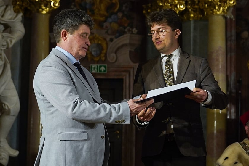 Uroczystość wręczania stypendiów doktorantom – laureatom Studenckiego Programu Stypendialnego w Auli Leopoldina.