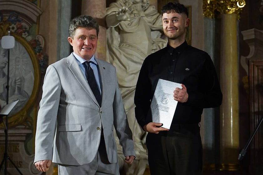 Uroczystość wręczania stypendiów doktorantom – laureatom Studenckiego Programu Stypendialnego w Auli Leopoldina.