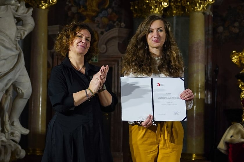 Uroczystość wręczania stypendiów doktorantom – laureatom Studenckiego Programu Stypendialnego w Auli Leopoldina.