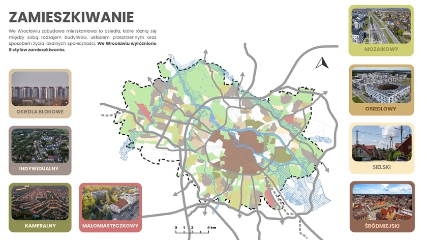 <p>Style zamieszkiwania we Wrocławiu - infografika z mapą miasta.</p>