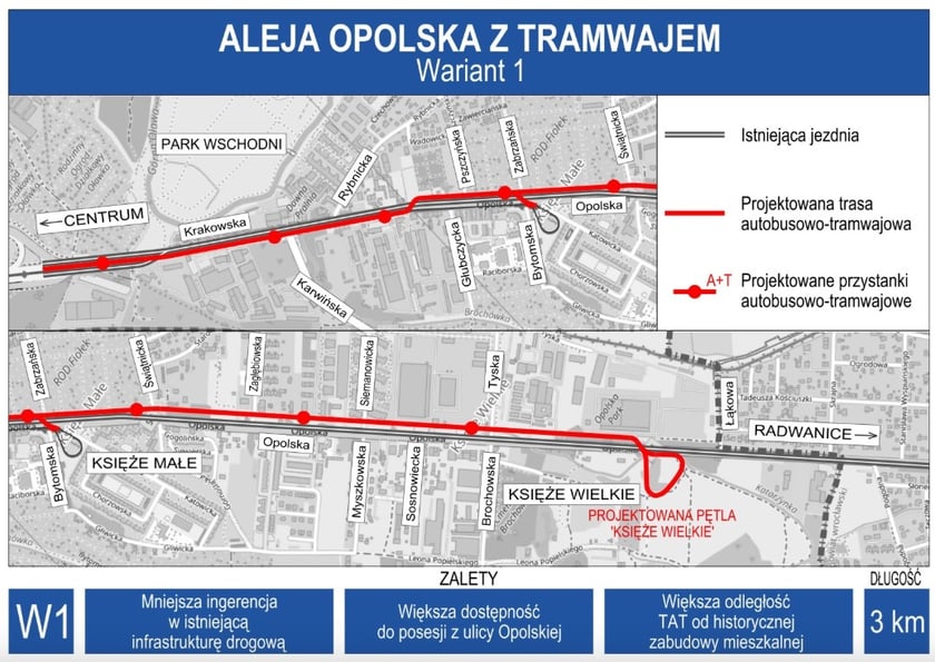 Dwa warianty tramwaju przez Opolską - trwają konsultacje społeczne