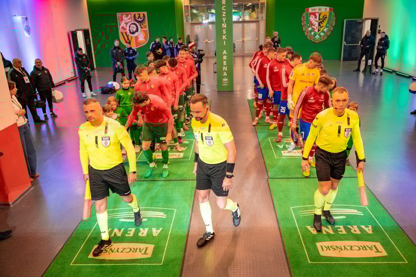 Mecz Śląska Wrocław z Rakowem Częstochowa w STS Pucharze Polski.