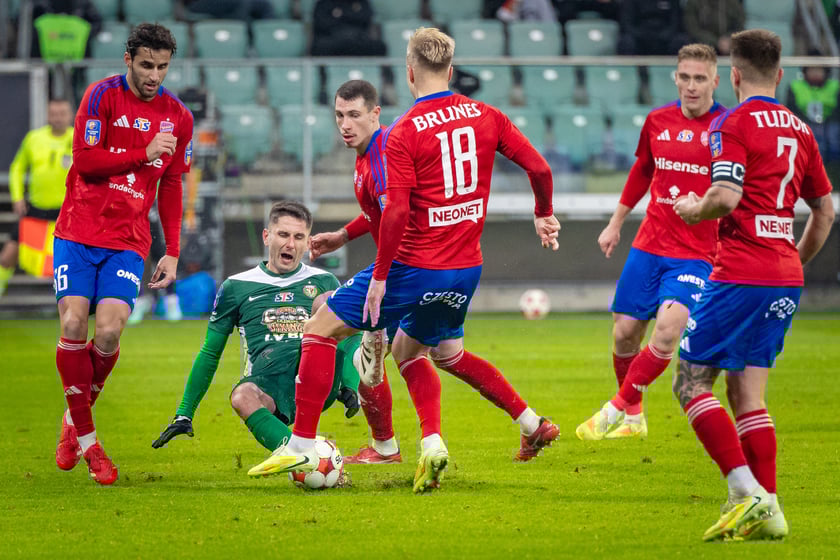 Mecz Śląska Wrocław z Rakowem Częstochowa w STS Pucharze Polski.