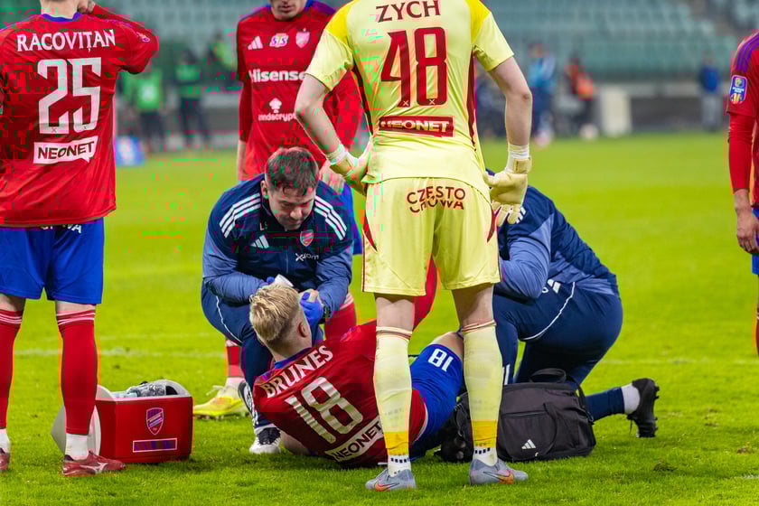 Mecz Śląska Wrocław z Rakowem Częstochowa w STS Pucharze Polski.